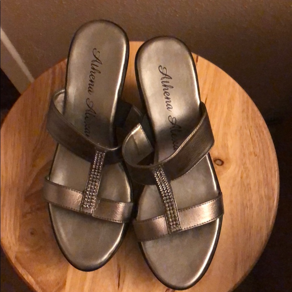 Athena Alexander silver sandals